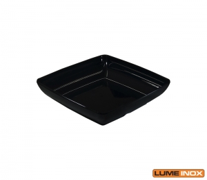 TIGELA QUADRADA MELAMINA 21,6 CM PRETA
